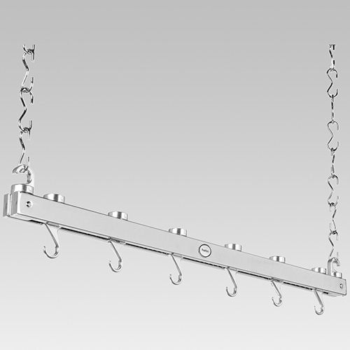 Hahn Chrome Metal Single Bar Hanging Rack