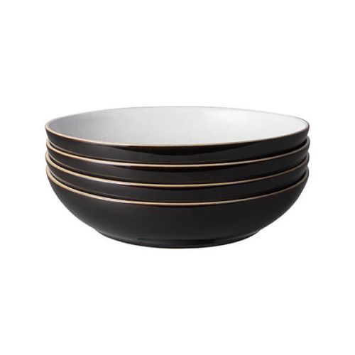 Denby Elements Black Set Of 4 Pasta Bowls