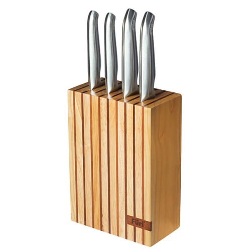 Furi Pro 5 Piece Wood Knife Block Set