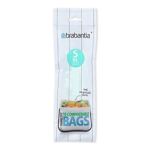 Brabantia Compostable Perfectfit Bags Size S 6 Litre 10 Bag Roll