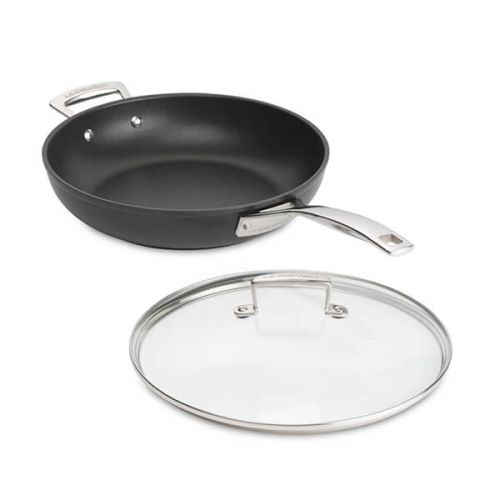 Le Creuset Toughened Non Stick 28cm Deep Fry Pan With Glass Lid