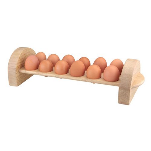 Rubber Wood 12 Egg Rack