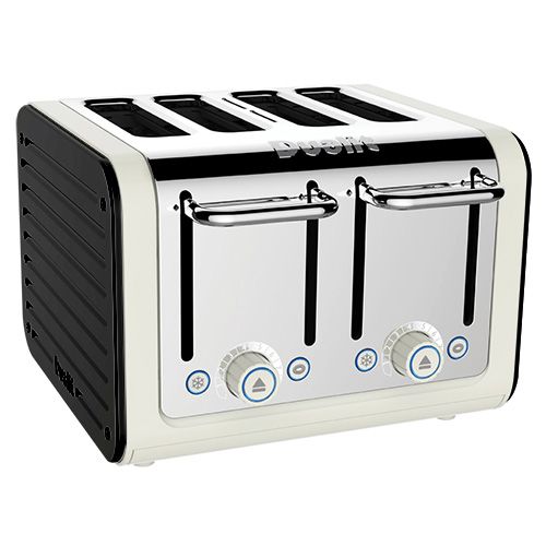 Dualit Architect 4 Slot Canvas Body With Gloss Black Panel Toaster