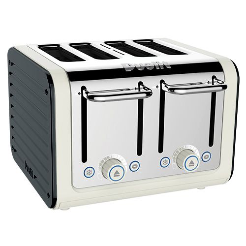 Dualit Architect 4 Slot Canvas Body With Metallic Charcoal Panel Toaster