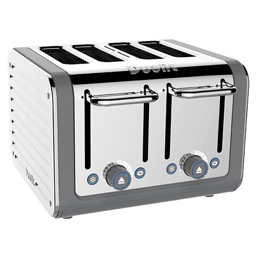 Dualit Architect 4 Slot Grey Body With Stainless Steel Panel Toaster