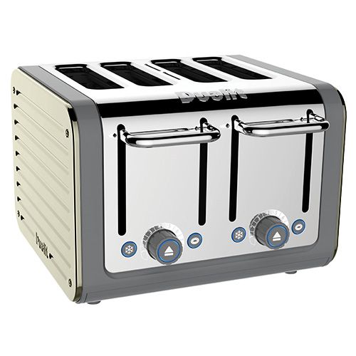 Dualit Architect 4 Slot Grey Body With Canvas White Panel Toaster