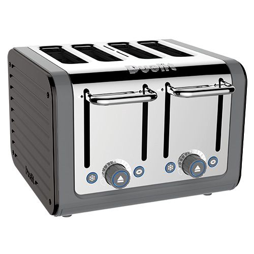 Dualit Architect 4 Slot Grey Body With Cobble Grey Panel Toaster