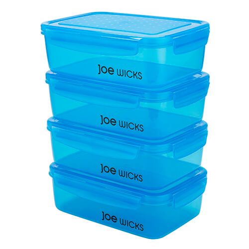 Joe Wicks Container Rectangular 4 Piece Set Blue