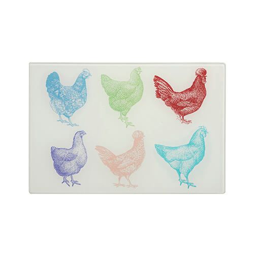 Eddingtons Cockerel & Hen Small Multicolour Worktop Saver 30 x 20cm