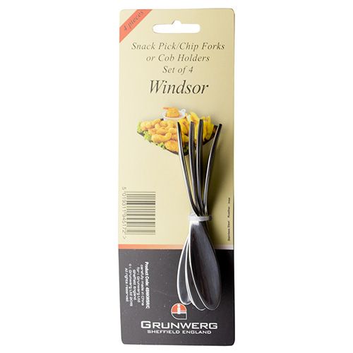 Grunwerg Windsor Set Of 4 Snack Picks / Forks