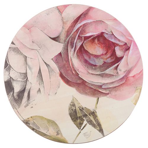 Creative Tops Antique Rose Set of 4 Premium Round Table Mats
