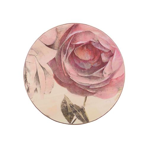 Creative Tops Antique Rose Set of 4 Premium Round Coasters
