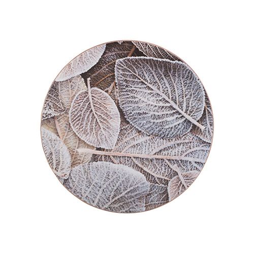 Creative Tops Frosted Leaves Set of 4 Premium Round Coasters