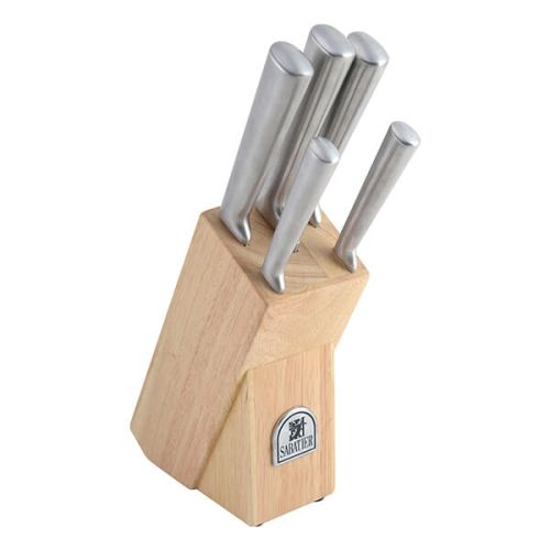 Sabatier Five Piece Knife Set With Wooden Storage Block