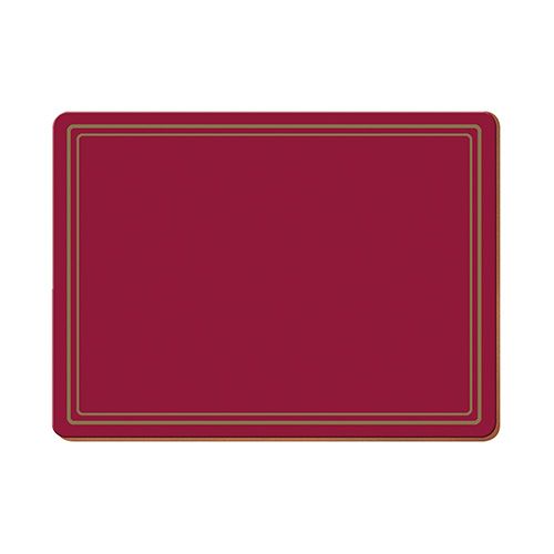 Creative Tops Classic Red Set Of 6 Premium Table Mats