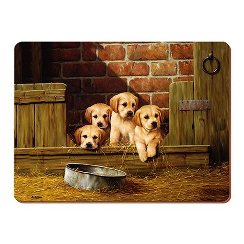 Creative Tops Labrador Pups Set Of 4 Large Premium Placemats