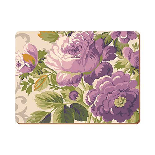 Creative Tops Purple Floral Pack of 4 Table Mats