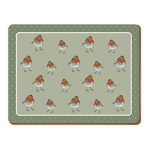 Creative Tops Into The Wild Robin Set Of 4 Large Premium Mats