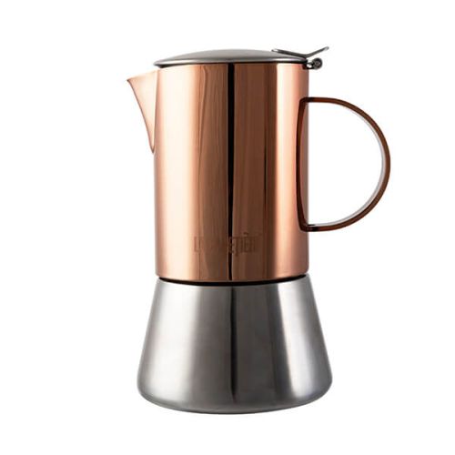 La Cafetiere 4 Cup Stainless Steel Copper Stovetop Espresso Maker