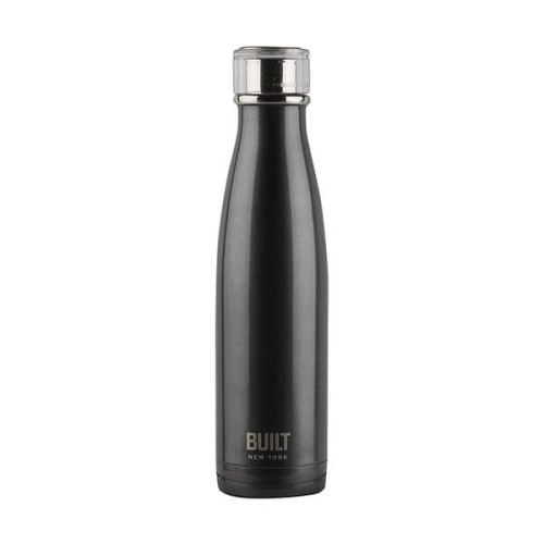 Built 483ml Double Walled Stainless Steel Water Bottle Charcoal Grey