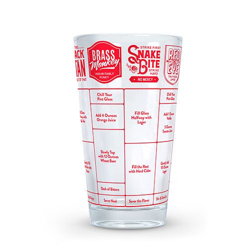 Fred 'Good Measure' Beer Recipe Glass