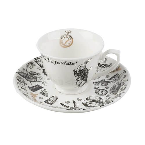Alice In Wonderland Espresso Cup & Saucer