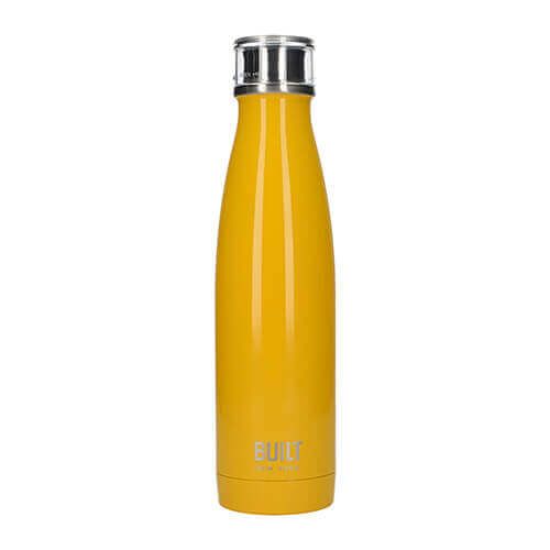 Built 483ml Double Walled Stainless Steel Water Bottle Yellow