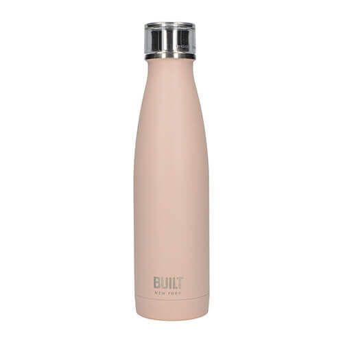 Built 483ml Double Walled Stainless Steel Water Bottle Pale Pink