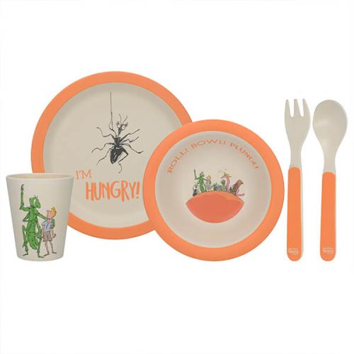 Roald Dahl James And The Giant Peach 4 Piece Pressed Bamboo Dinner Set
