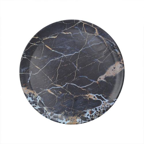 Creative Tops Navy Marble Round Matte Tray