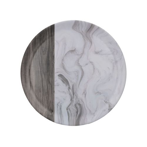 Creative Tops Grey Marble Wood Mix Round Matte Tray