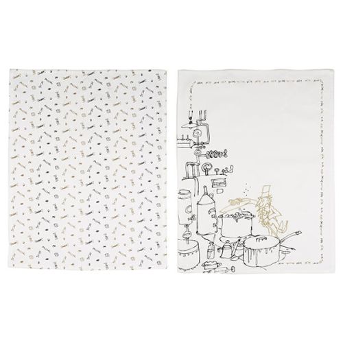 Roald Dahl Charlie And The Chocolate Factory Phizz-Whizzing Set of Two Tea Towels
