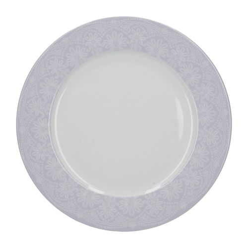 Katie Alice Wild Apricity Lace Grey Border Dinner Plate