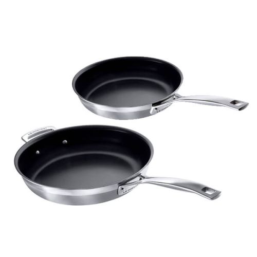 Le Creuset 3-Ply Stainless Steel 24cm And 28cm Frying Pans Twin Set