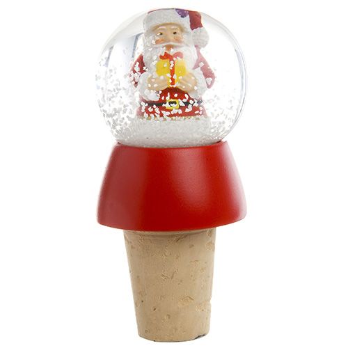 Eddingtons Santa Snow Globe Bottle Stopper