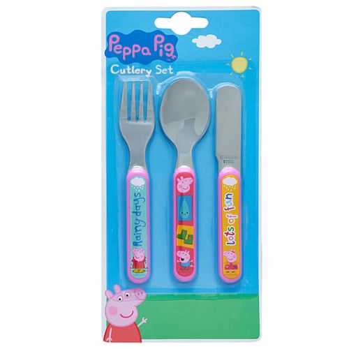 Peppa Pig Perfect Day 3 Piece Metal Cutlery Set
