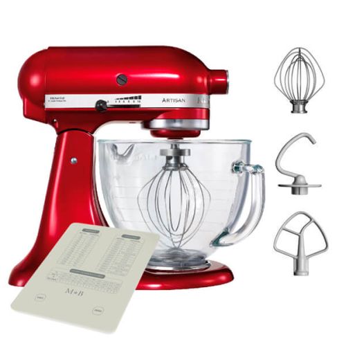 KitchenAid Artisan Mixer 156 Candy Apple with Glass Bowl with Free Gift