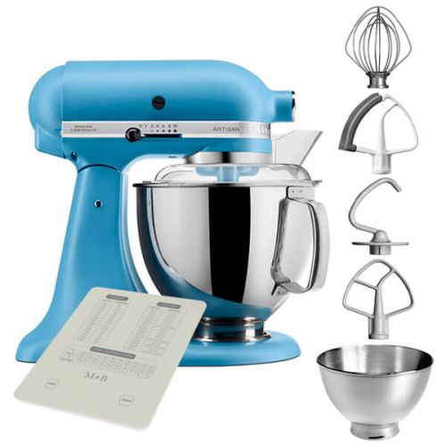 KitchenAid Velvet Blue Artisan 4.8L Stand Mixer with FREE Gift