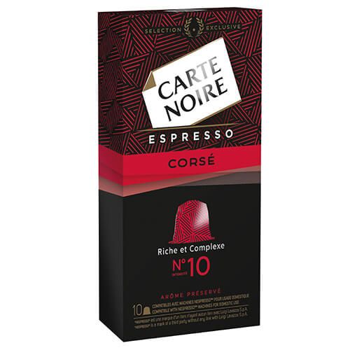 Carte Noire Corse No.10 Pack Of 10 Nespresso Compatible Coffee Capsules