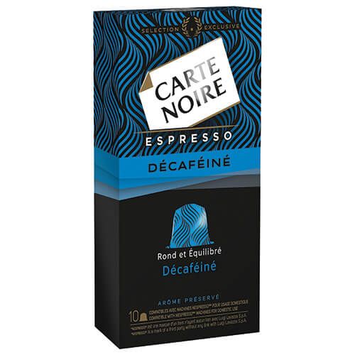 Carte Noire Decaffeinated Pack Of 10 Nespresso Compatible Coffee Capsules