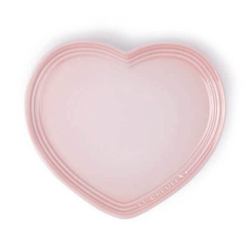 Le Creuset Shell Pink Stoneware Heart Plate