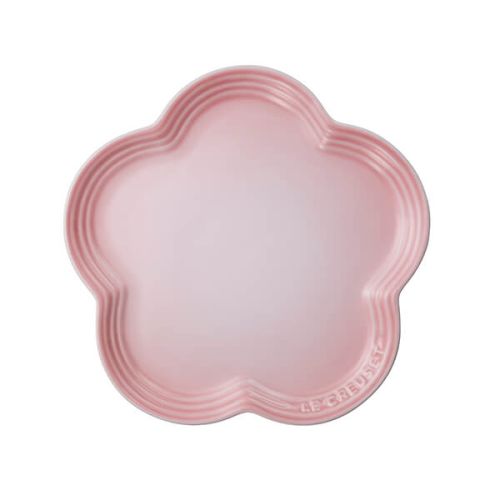 Le Creuset Shell Pink Stoneware Flower Plate