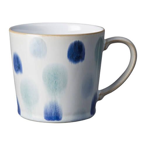 Denby Blue Spot Painted Large Mug