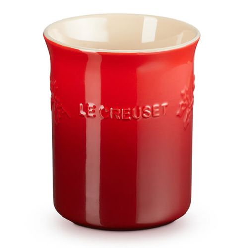 Le Creuset Holly Cerise Stoneware Utensil Jar, 1.1L