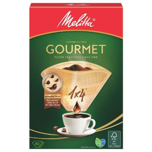Melitta Gourmet Coffee Filters 1x4 Pack Of 80