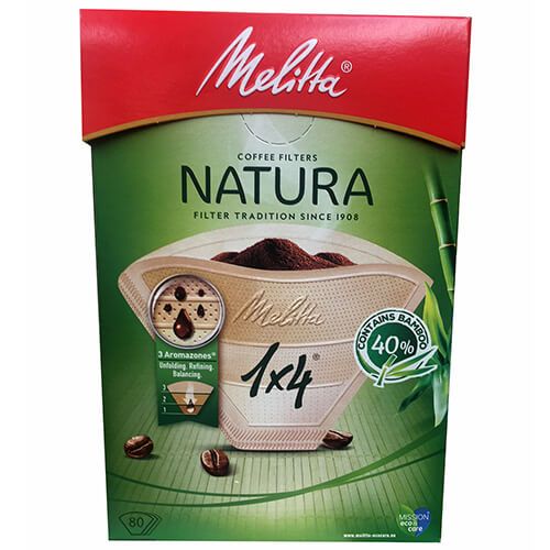 Melitta Natura Coffee Filters 1x4 Pack Of 80