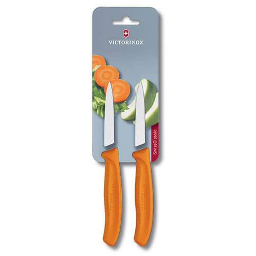 Victorinox Swiss Classic Orange Paring Knife Twin Pack