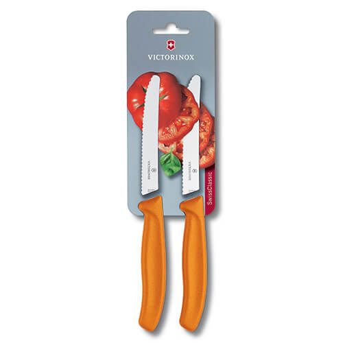 Victorinox Swiss Classic Orange Tomato / Utility Knife Twin Pack