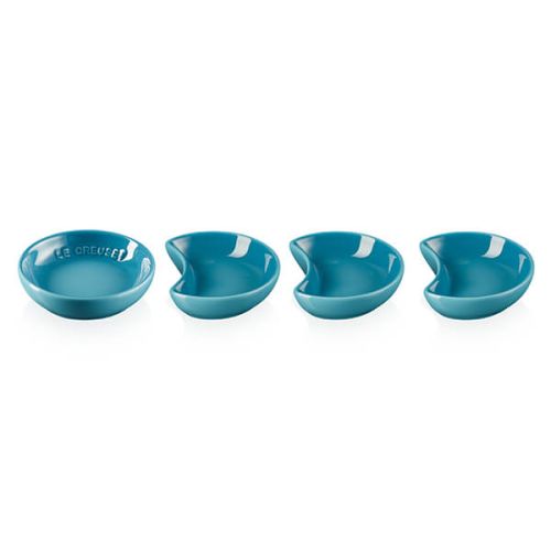Le Creuset Teal Stoneware Set of 4 Sauce Dishes