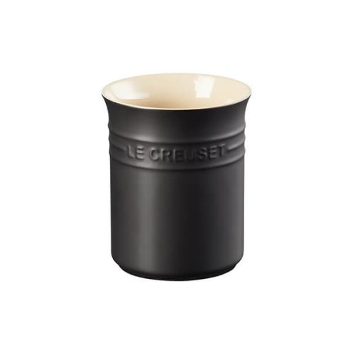 Le Creuset Satin Black Stoneware Small Utensil Pot